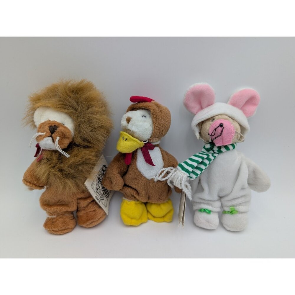 Ganz Wee Bear Village Plush Lion Duck King Doodle Mouse Lot 6‎ Inch Stuffed